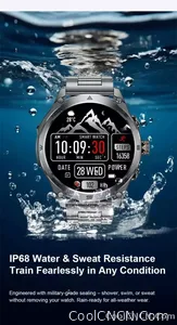 CoolWiz Smart Watch Military Grade with GPS for Men, 1000mAh Battery, 10 ATM Water Resistance, Compass, Blood Pressure Monitor, Call Function, Sports Smart Watch for Outdoor Activities and Everyday Use - view 17