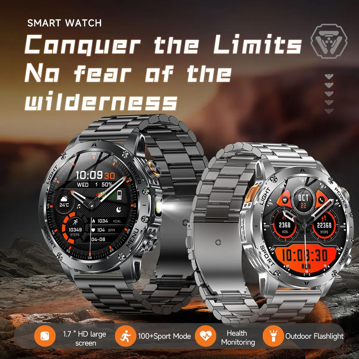 CoolWiz Original T Rex 3 Ultra Military GPS smartwatch with trajectory tracking and compass, 1000 mAh battery, 5 ATM water resistance; smart sports watch for men and women, suitable for outdoor sports and everyday use - gallery