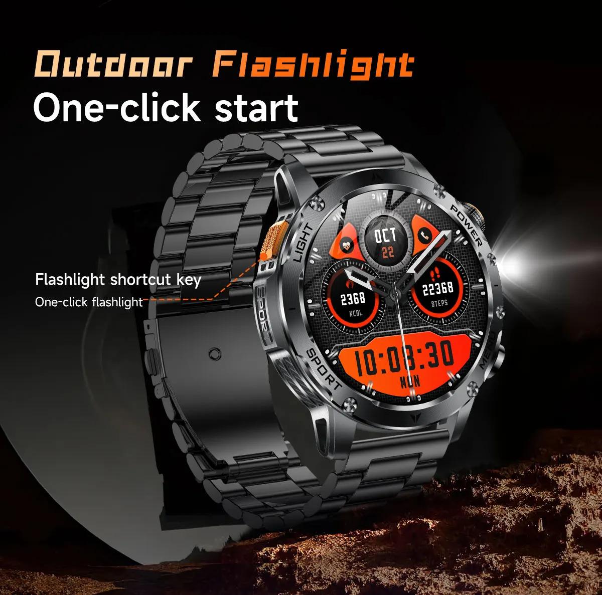 CoolWiz Original T Rex 3 Ultra Military GPS smartwatch with trajectory tracking and compass, 1000 mAh battery, 5 ATM water resistance; smart sports watch for men and women, suitable for outdoor sports and everyday use - gallery