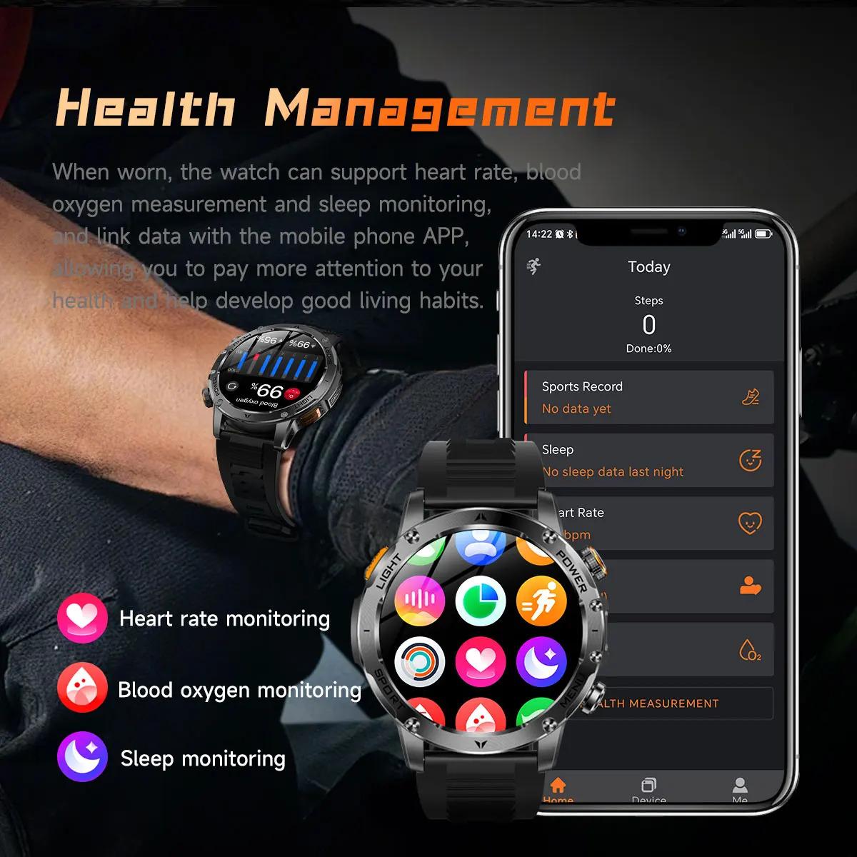 CoolWiz Original T Rex 3 Ultra Military GPS smartwatch with trajectory tracking and compass, 1000 mAh battery, 5 ATM water resistance; smart sports watch for men and women, suitable for outdoor sports and everyday use - gallery