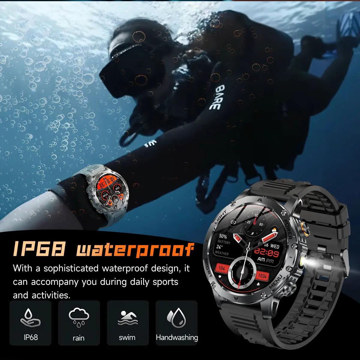 CoolWiz Original T Rex 3 Ultra Military GPS smartwatch with trajectory tracking and compass, 1000 mAh battery, 5 ATM water resistance; smart sports watch for men and women, suitable for outdoor sports and everyday use - gallery