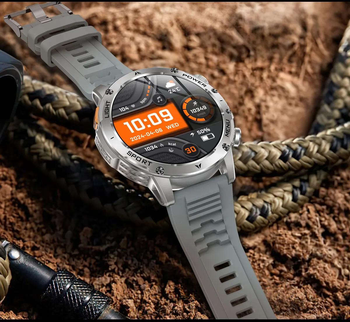 CoolWiz Original T Rex 3 Ultra Military GPS smartwatch with trajectory tracking and compass, 1000 mAh battery, 5 ATM water resistance; smart sports watch for men and women, suitable for outdoor sports and everyday use - gallery