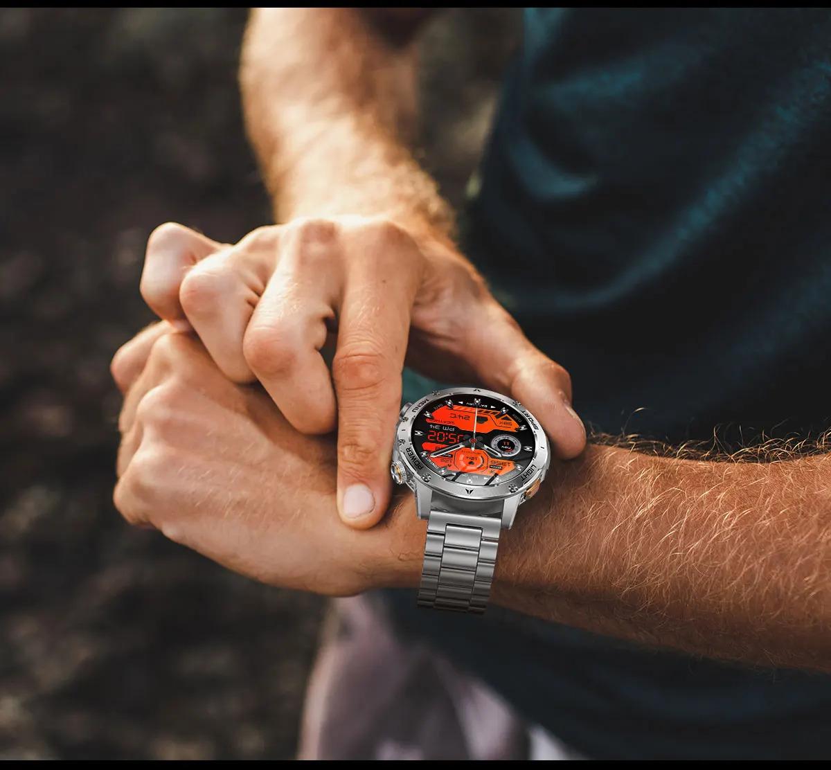 CoolWiz Original T Rex 3 Ultra Military GPS smartwatch with trajectory tracking and compass, 1000 mAh battery, 5 ATM water resistance; smart sports watch for men and women, suitable for outdoor sports and everyday use - gallery