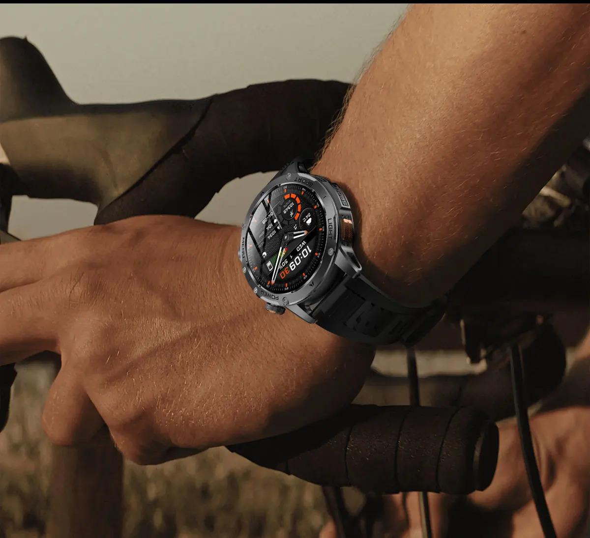 CoolWiz Original T Rex 3 Ultra Military GPS smartwatch with trajectory tracking and compass, 1000 mAh battery, 5 ATM water resistance; smart sports watch for men and women, suitable for outdoor sports and everyday use - gallery