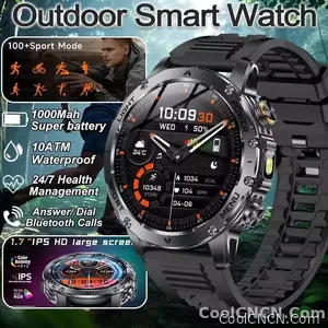 CoolWiz Original T Rex 3 Ultra Military GPS smartwatch with trajectory tracking and compass, 1000 mAh battery, 5 ATM water resistance; smart sports watch for men and women, suitable for outdoor sports and everyday use - view 8