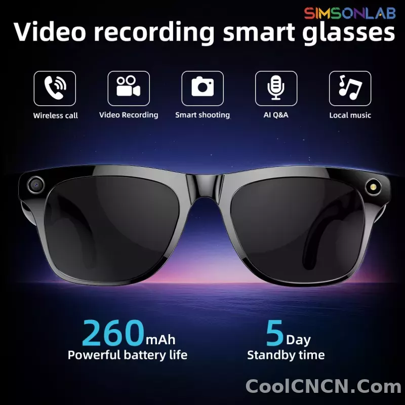 Smart Glasses Smart Glasses Camera For Photo&Video Capture With Built-in Flash High-Capacity Battery Men Women Headphone Bluetooth Sunglasses Local Wearable Chargeable White Review: Is It Worth the Investment?