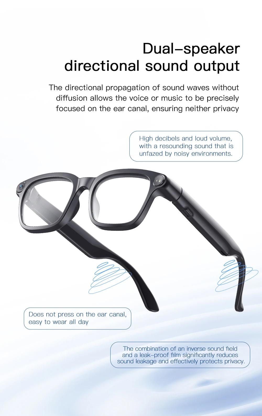 CoolWiz Smart Sports Glasses for Men – New Business Model, 8MP Camera, Anti-Shake, 100+ Language Translations via ChatGPT AI Assistant, POV Video Glasses, AI Glasses for Outdoor Sports and Daily Use - gallery