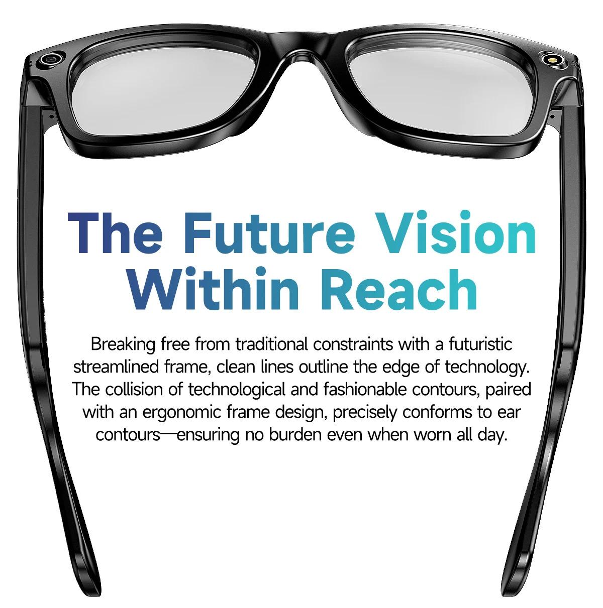New CoolWiz Smart Glasses (4K Ultra HD) for learning and travel, featuring an 8MP AI camera that captures photos and records video, supports AI transmission and calls—ideal for outdoor sports and everyday use. - gallery