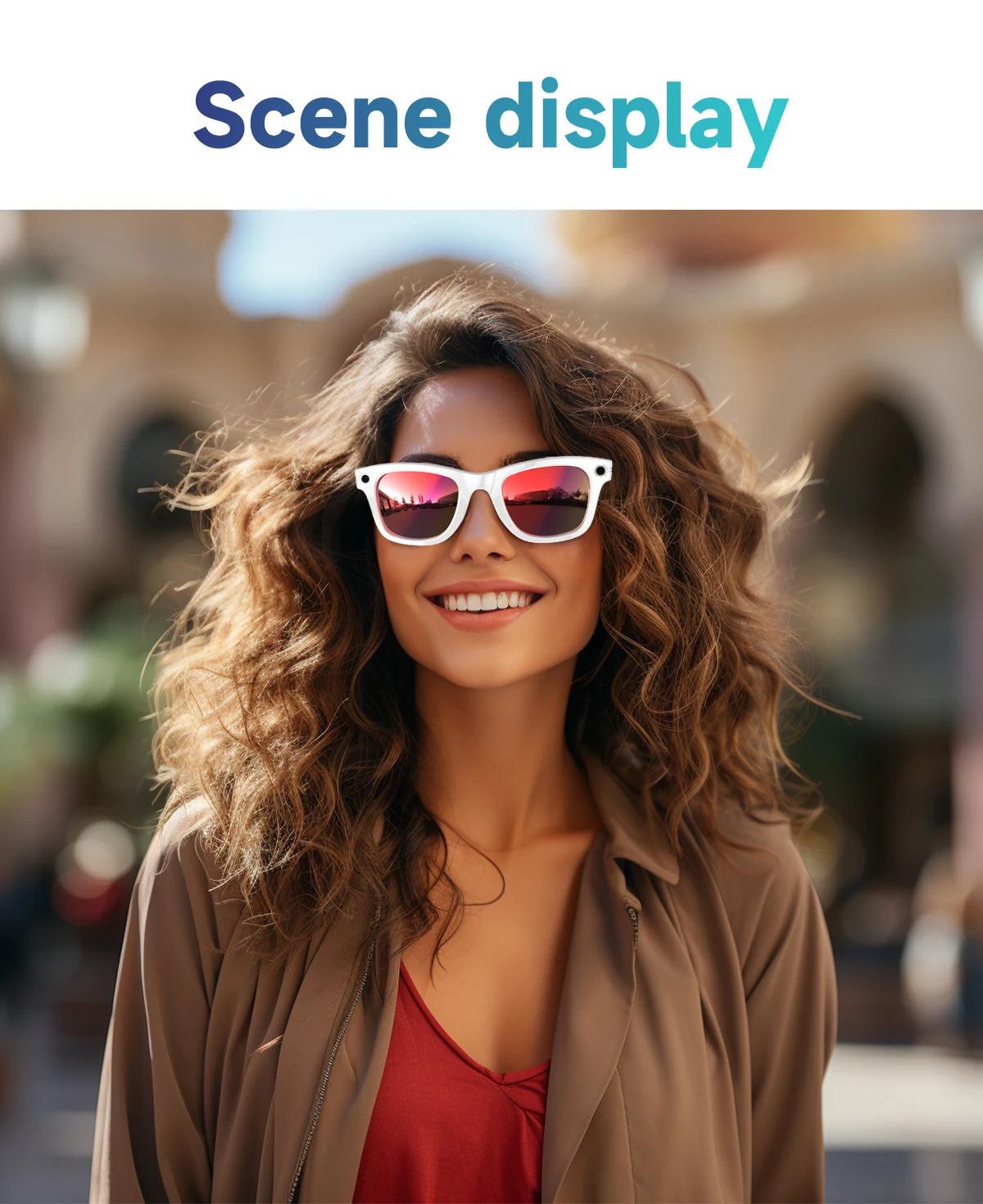 New CoolWiz Smart Glasses (4K Ultra HD) for learning and travel, featuring an 8MP AI camera that captures photos and records video, supports AI transmission and calls—ideal for outdoor sports and everyday use. - gallery