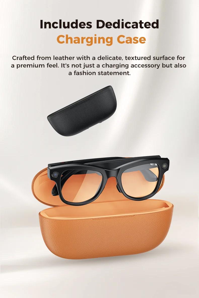 CoolWiz Smart Glasses Baru 3600MAh Pengecas Mudah Alih M02ultra Wanita 800W Kamera AI Terjemahan Rakaman Video Pemain Muzik Cermin Mata Panggilan Lelaki Untuk Sukan Luar Penggunaan Harian - gallery
