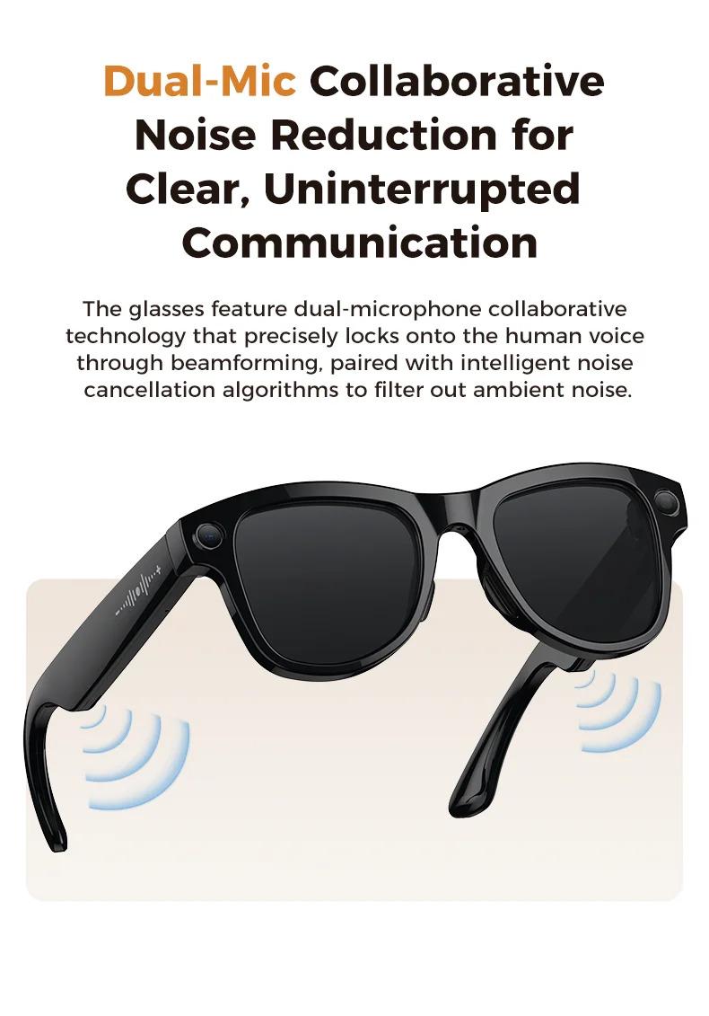 CoolWiz Smart Glasses Baru 3600MAh Pengecas Mudah Alih M02ultra Wanita 800W Kamera AI Terjemahan Rakaman Video Pemain Muzik Cermin Mata Panggilan Lelaki Untuk Sukan Luar Penggunaan Harian - gallery