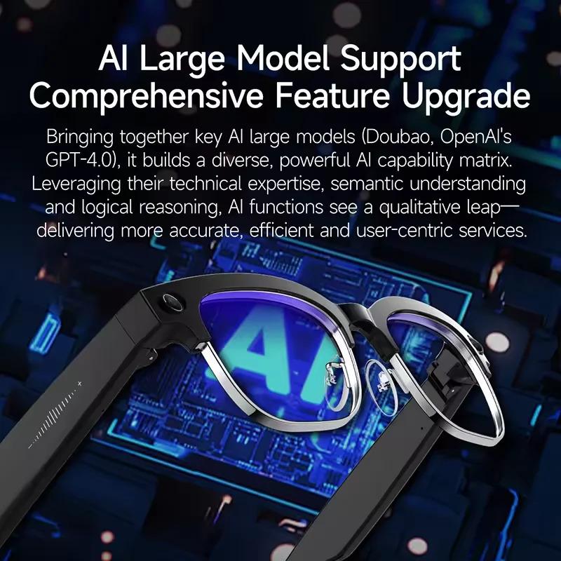 CoolWiz New AI Smart Glasses — 120+ Language Translations, 8MP Camera, 8K Resolution, Video & Music Playback, Business Calls, Color‑Changing Lenses, for Men, suitable for outdoor sports and everyday use - gallery