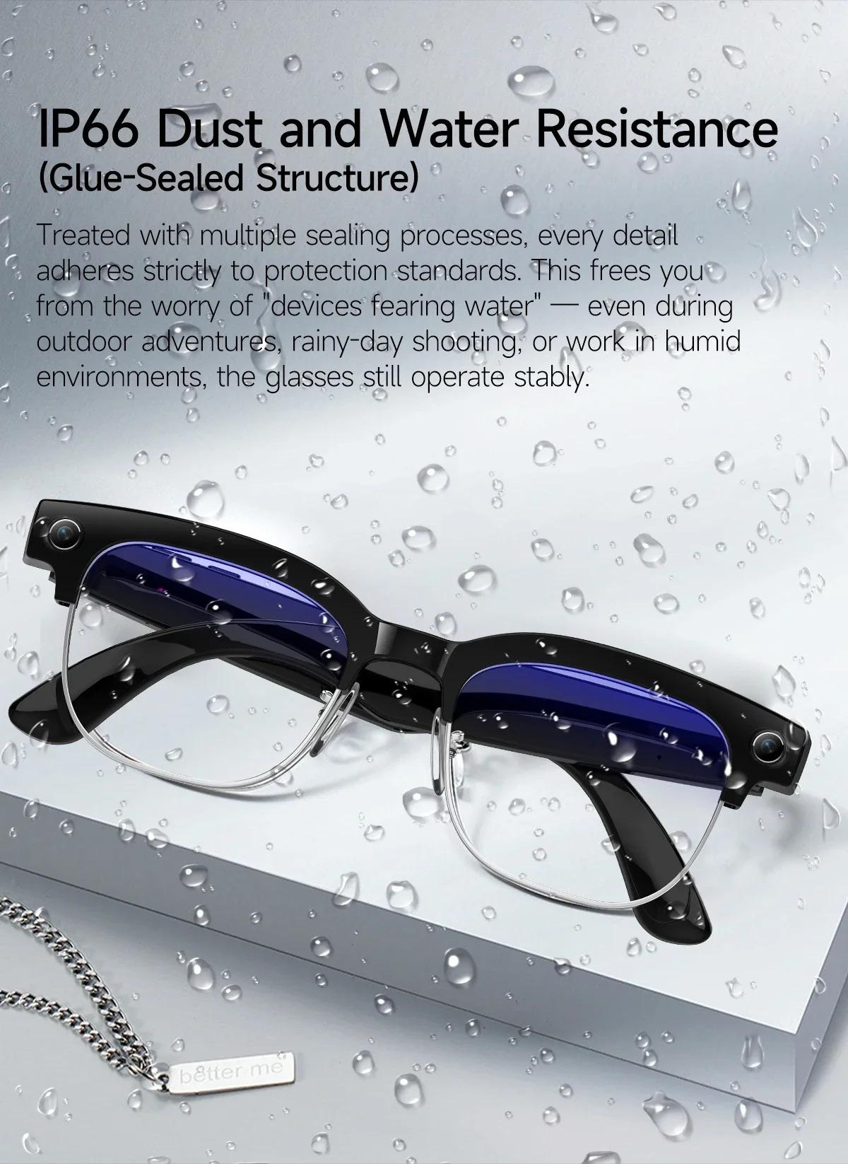CoolWiz New AI Smart Glasses — 120+ Language Translations, 8MP Camera, 8K Resolution, Video & Music Playback, Business Calls, Color‑Changing Lenses, for Men, suitable for outdoor sports and everyday use - gallery
