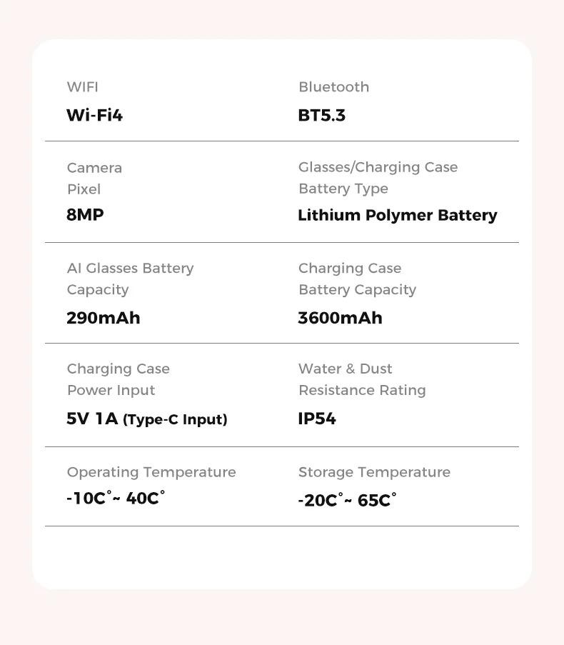 CoolWizNew 3600MAh Sarung Pengecas Cermin Mata Pintar AI Lelaki 800W Kamera Pixel 1080P Video POV 100+Terjemahan Pembantu AI Cermin Mata Hitam IOS Untuk Sukan Luar Penggunaan Harian - gallery