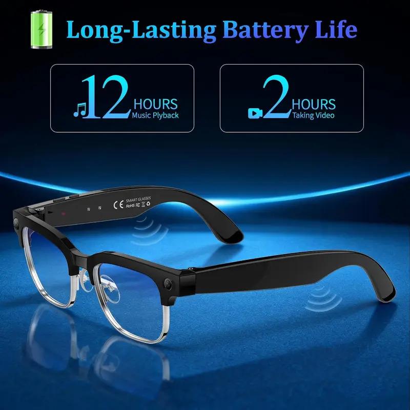 CoolWiz AI Smart Glasses 4K HD with Color Change, 8MP Camera, 1080p Video, AI Music Player, AI Calls, AI Sports Glasses for Men, for Outdoor Sports and Everyday Use - gallery