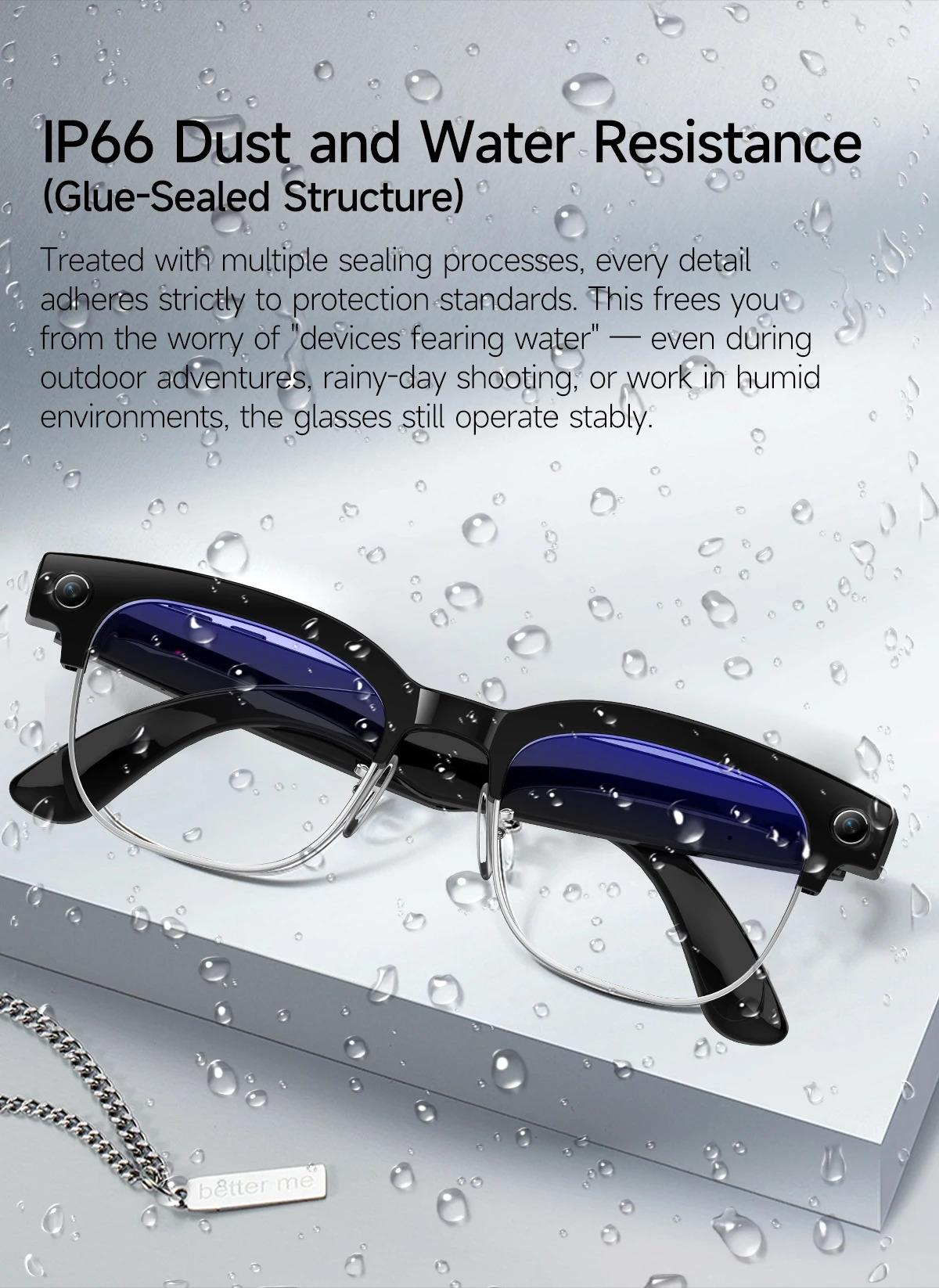 CoolWiz AI Smart Glasses 4K HD with Color Change, 8MP Camera, 1080p Video, AI Music Player, AI Calls, AI Sports Glasses for Men, for Outdoor Sports and Everyday Use - gallery