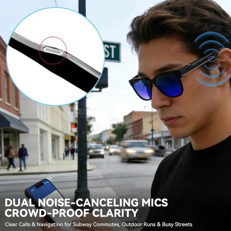 CoolWiz Cermin Mata Pintar Audio Lensa Elektrochromic Sentuhan 4 Kelajuan Baharu 164+Terjemahan Bahasa Panggilan Bluetooth Cermin Mata Hitam Muzik ChatGPT Untuk Sukan Luar dan Penggunaan Harian - gallery