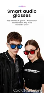 CoolWiz Cermin Mata Pintar Audio Lensa Elektrochromic Sentuhan 4 Kelajuan Baharu 164+Terjemahan Bahasa Panggilan Bluetooth Cermin Mata Hitam Muzik ChatGPT Untuk Sukan Luar dan Penggunaan Harian - view 11