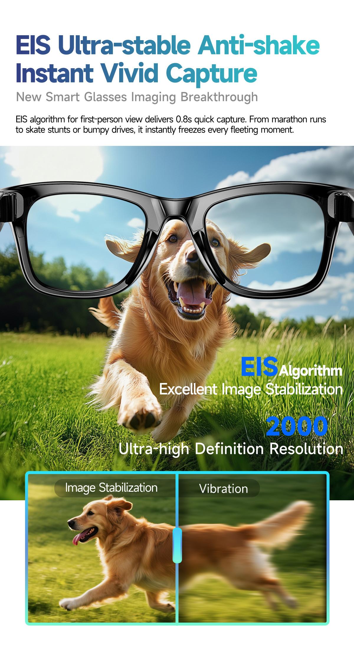 New Upgrade Smart Glasees With Camera Video Recording Languages Bluetooth Call Translation Voice Sunglasses - gallery