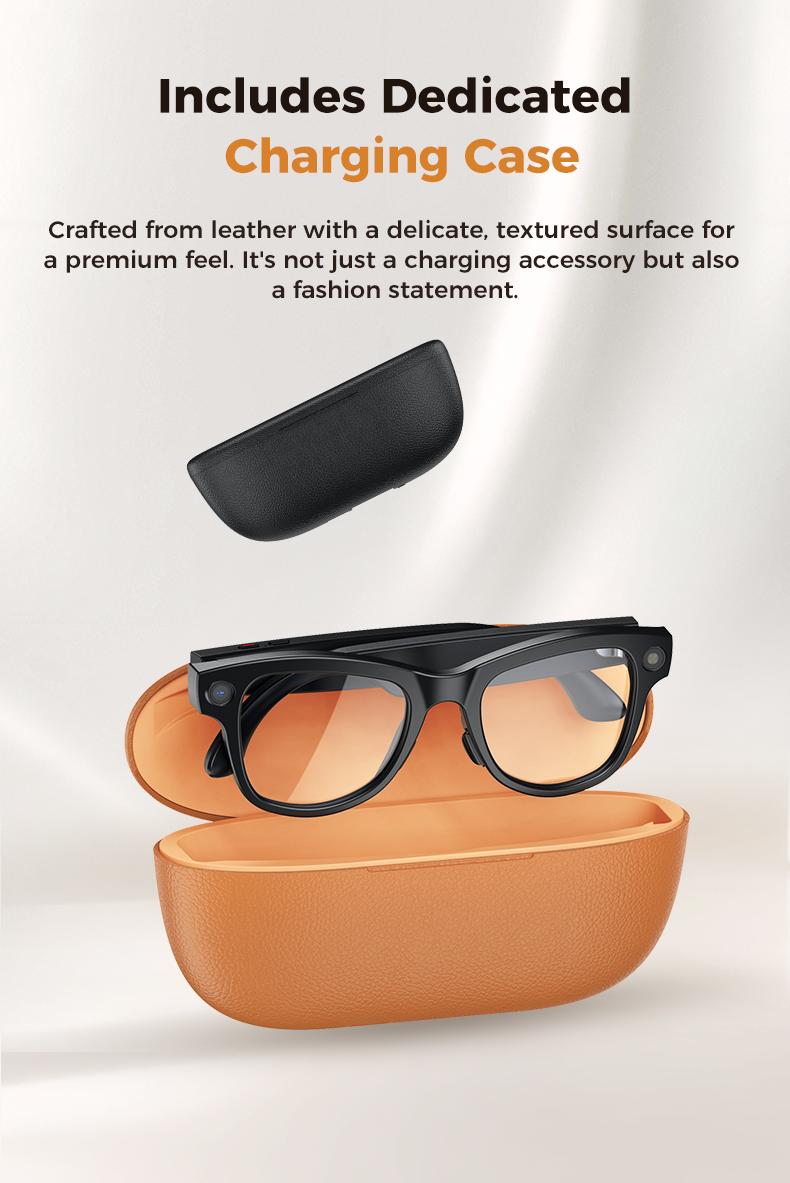 2026New 8MP 4K HD Camera AI Glasses Men 3600mAh Power Bank 32G Memory 160+ Translation Glasses Waterproof Smart Sunglasses Women - gallery