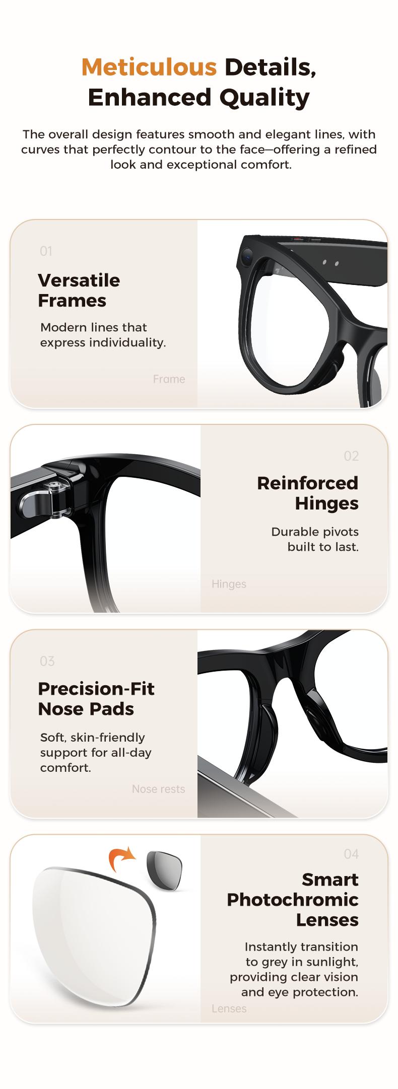 2026New 8MP 4K HD Camera AI Glasses Men 3600mAh Power Bank 32G Memory 160+ Translation Glasses Waterproof Smart Sunglasses Women - gallery