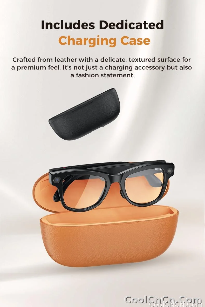 2026New Smart AI Glasses 4K 800W Camera ChatGPT Photos&Video 3600mAh Charging Case Power Bank 32GB Translation Music Sunglasses - detail