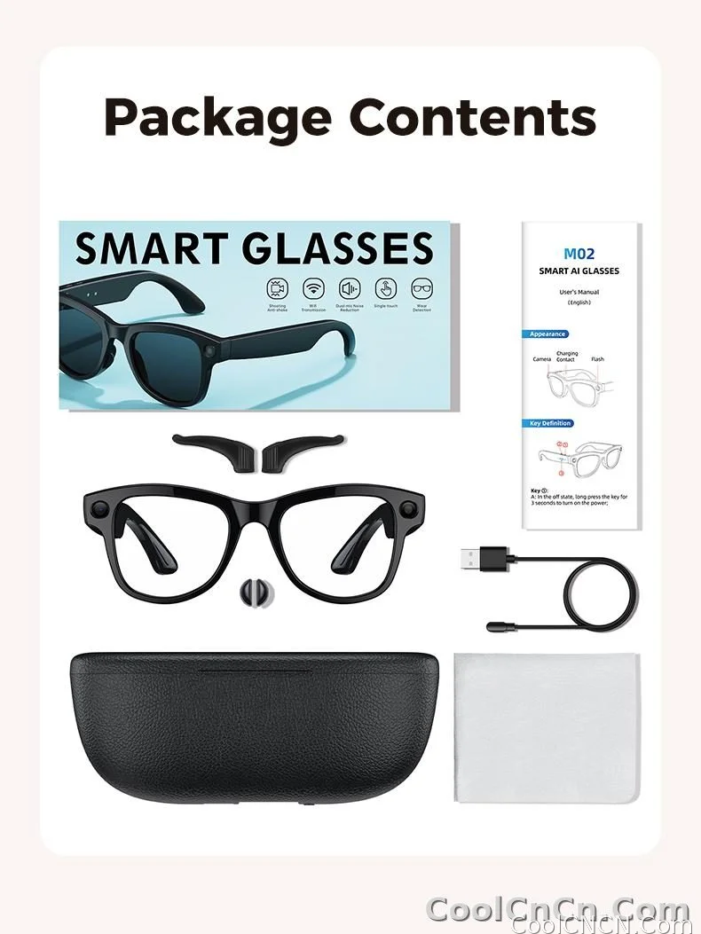 2026New Smart AI Glasses 4K 800W Camera ChatGPT Photos&Video 3600mAh Charging Case Power Bank 32GB Translation Music Sunglasses - detail