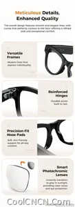 2026New Smart AI Glasses 4K 800W Camera ChatGPT Photos&Video 3600mAh Charging Case Power Bank 32GB Translation Music Sunglasses - view 27