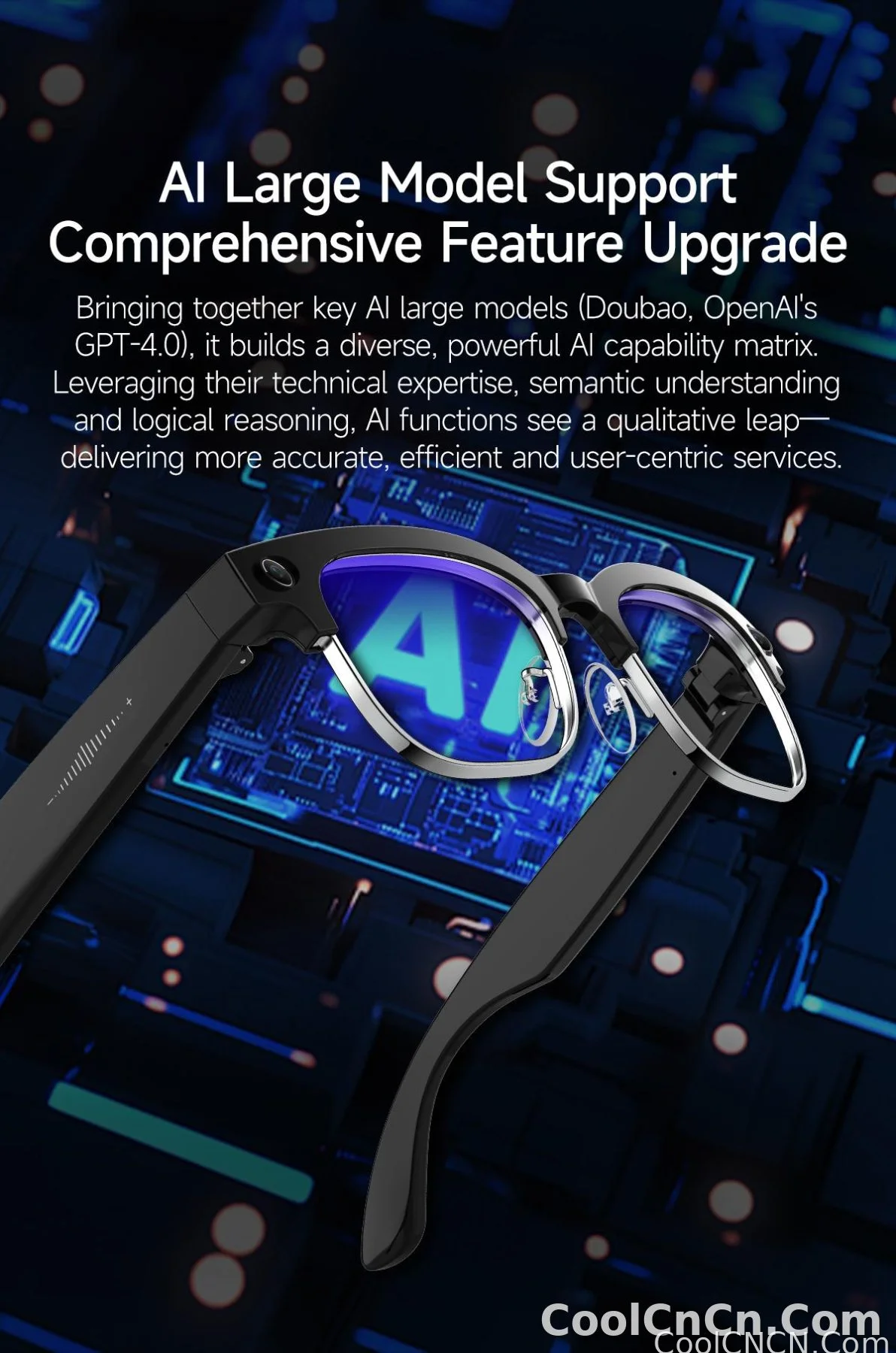 2026New AI Smart Glasses 120+Language Translation 800W Pixel Camera Video Music Player Call Business 8K Color Change Glasses Men - detail