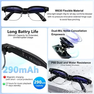 2026New AI Smart Glasses 120+Language Translation 800W Pixel Camera Video Music Player Call Business 8K Color Change Glasses Men - view 5