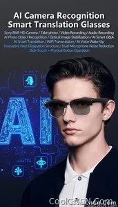 2026New AI Smart Glasses 120+Language Translation 800W Pixel Camera Video Music Player Call Business 8K Color Change Glasses Men - view 8
