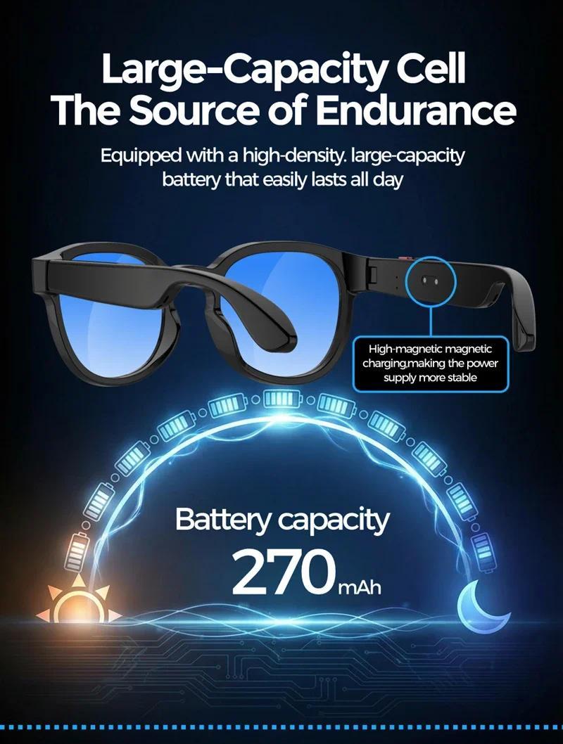 New 2026 Intelligent AI glasses shoot glasses take pictures and read pictures and record real-time translation of call music - gallery