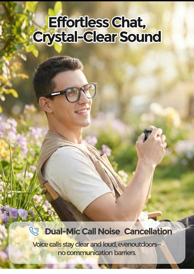 New 2026 Intelligent AI glasses shoot glasses take pictures and read pictures and record real-time translation of call music - gallery