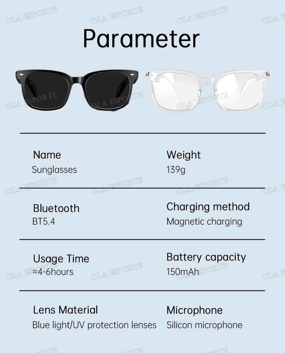 2026 New AI Smart Glasses Sunscreen Sunglasses Bluetooth Calling Music Player Camera Control UV Protection Glasses For Men Women - gallery