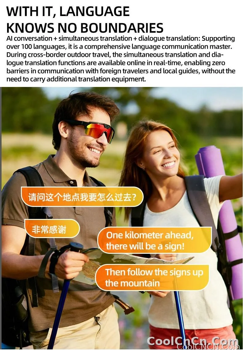 2026 New AI Smart Sports Glasses with 1200P Camera 4k Anti-Shake AI Voice Translator Bluetooth Call Dual Mic Audio Sunglasses - detail