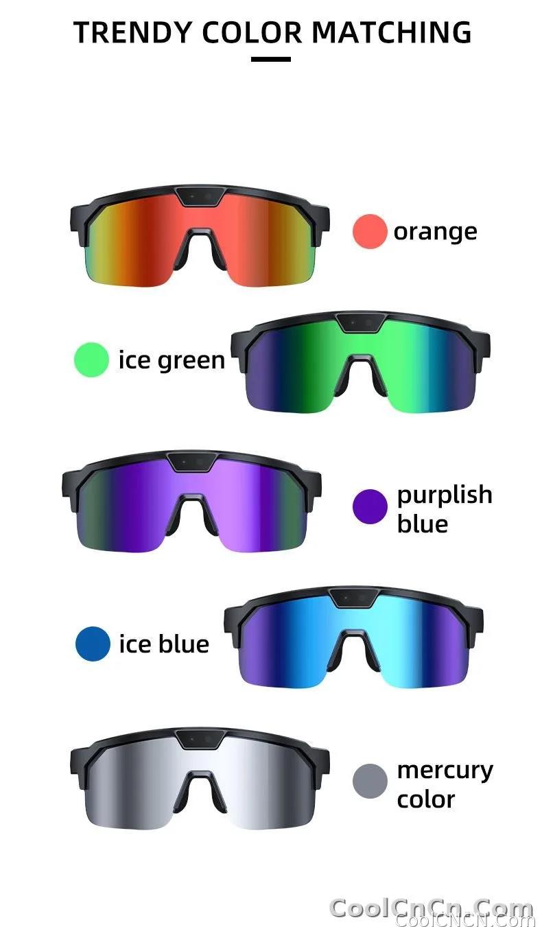2026 New AI Smart Sports Glasses with 1200P Camera 4k Anti-Shake AI Voice Translator Bluetooth Call Dual Mic Audio Sunglasses - detail