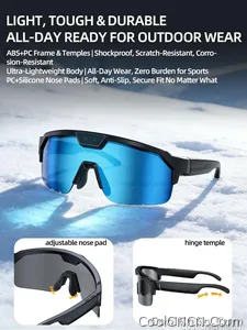 2026 New AI Smart Sports Glasses with 1200P Camera 4k Anti-Shake AI Voice Translator Bluetooth Call Dual Mic Audio Sunglasses - view 11