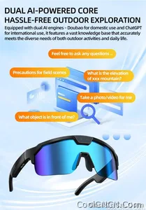 2026 New AI Smart Sports Glasses with 1200P Camera 4k Anti-Shake AI Voice Translator Bluetooth Call Dual Mic Audio Sunglasses - view 16