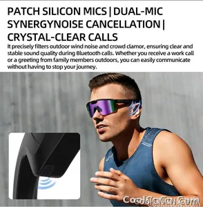 2026 New AI Smart Sports Glasses with 1200P Camera 4k Anti-Shake AI Voice Translator Bluetooth Call Dual Mic Audio Sunglasses - view 21
