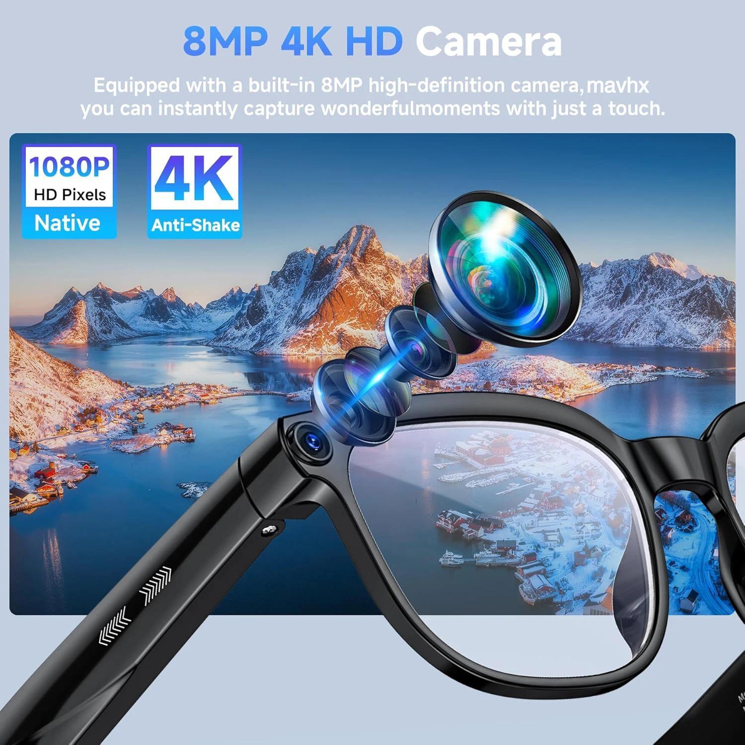 2026 New Smart AI Glasses 1080P HD Video Record Camera ChatGPT Bluetooth Call 32GB ROM Language Translation Music Sunglasses Men - gallery