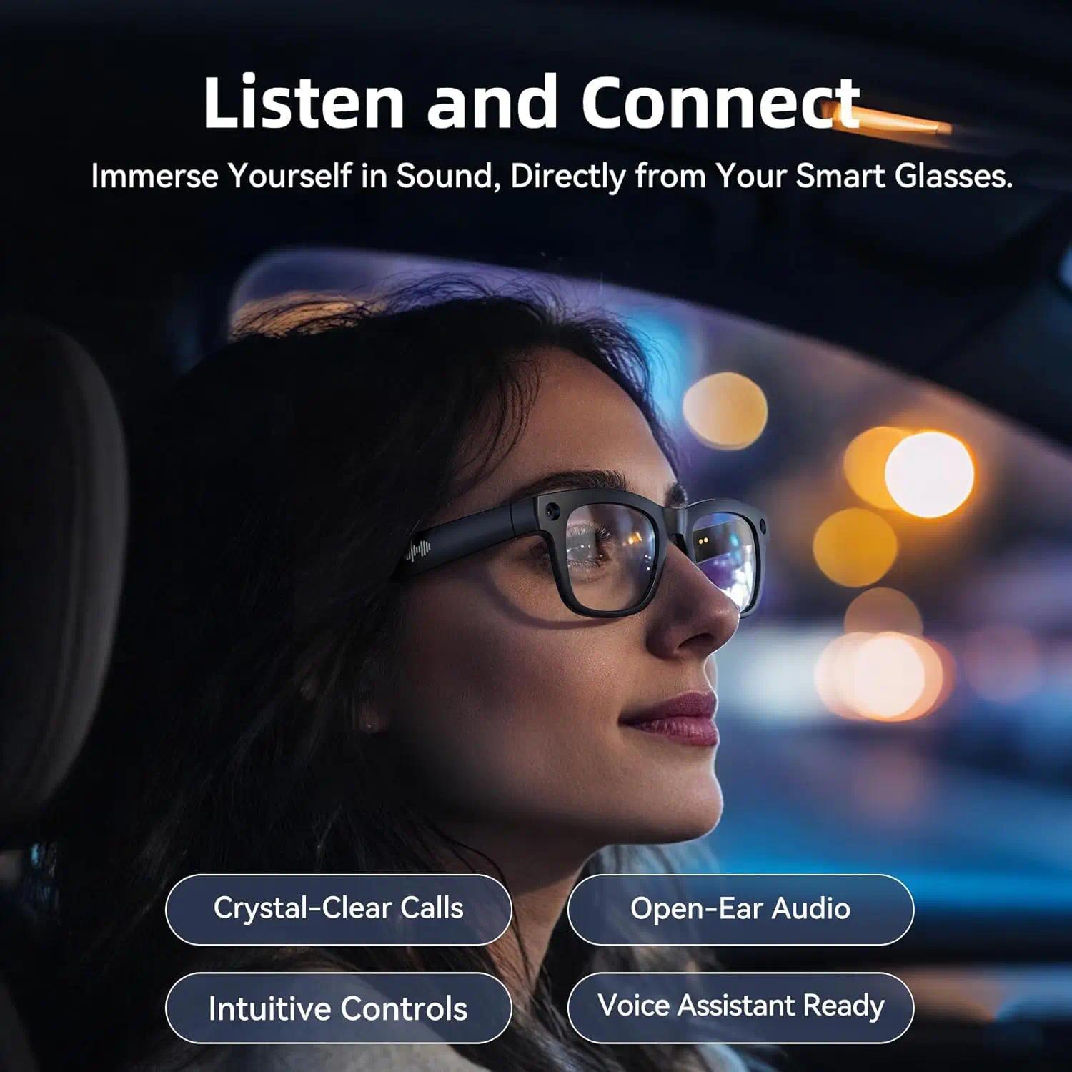 2026 New Smart AI Glasses 1080P HD Video Record Camera ChatGPT Bluetooth Call 32GB ROM Language Translation Music Sunglasses Men - gallery