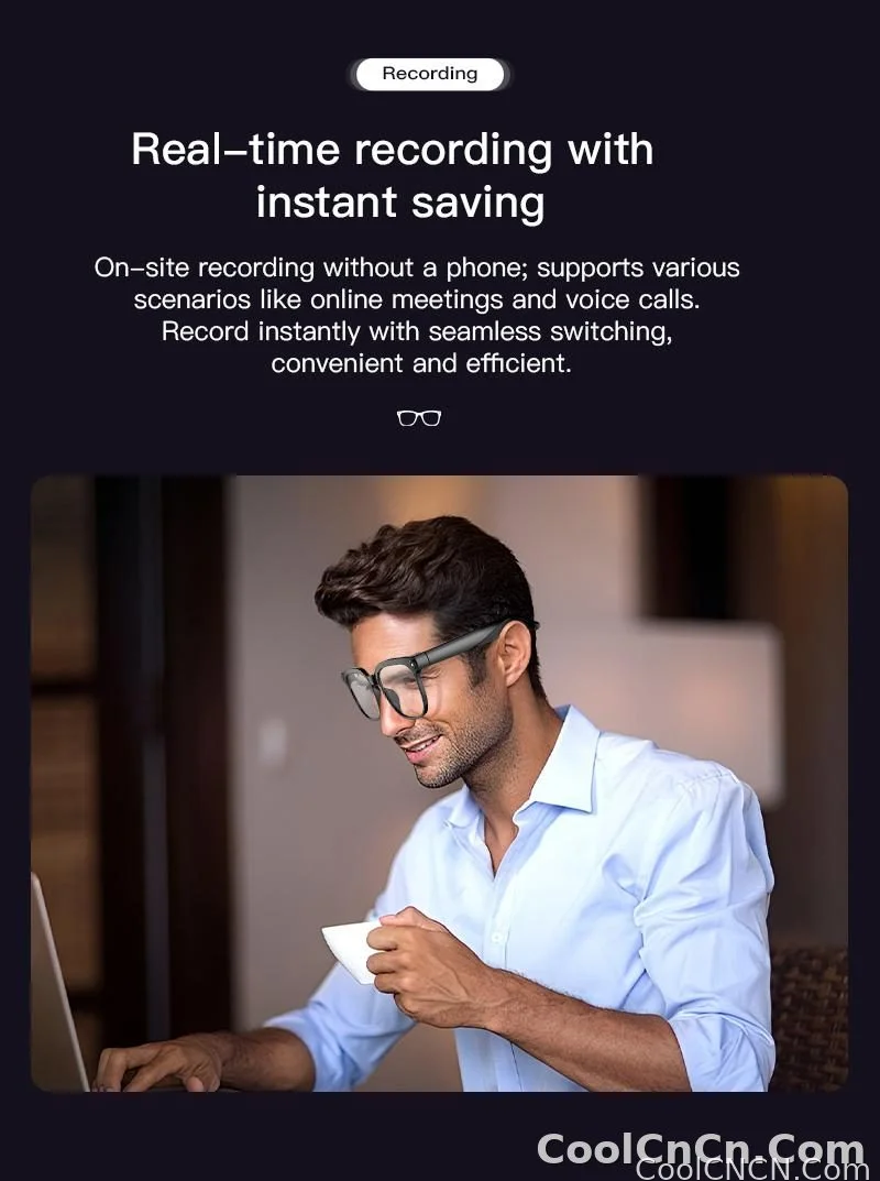 2026 New Smart AI Glasses 1080P HD Video Record Camera ChatGPT Bluetooth Call 32GB ROM Language Translation Music Sunglasses Men - detail