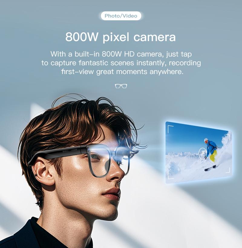 2026 New Smart AI Glasses 1080P HD Video Record Camera ChatGPT Bluetooth Call 32GB ROM Language Translation Music Sunglasses Men - gallery
