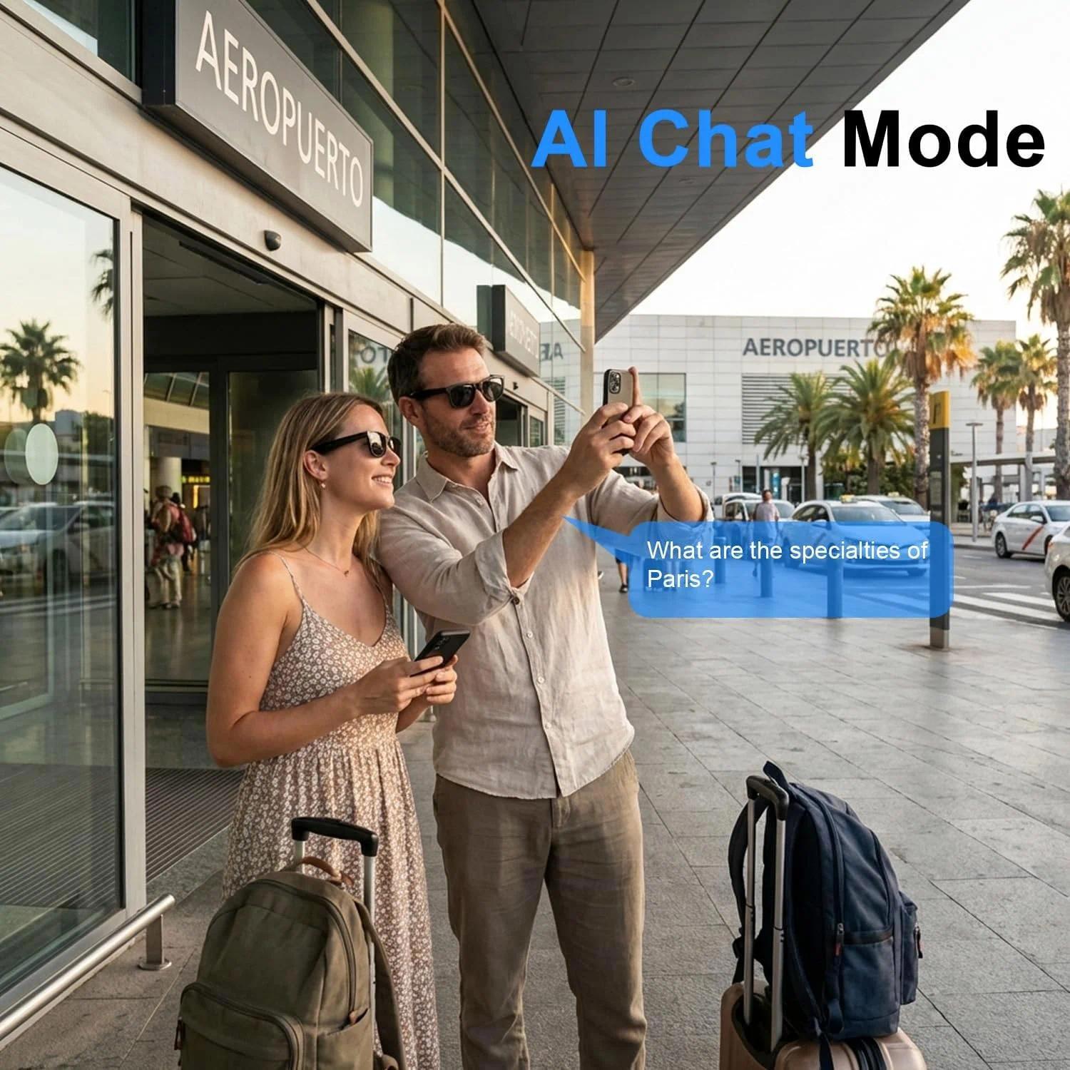 New Smart Audio Sunglasses 2026 Bluetooth Call AI Translation Touch Color Change Sliding Volume Control Dual Mic ENC Waterproof - gallery
