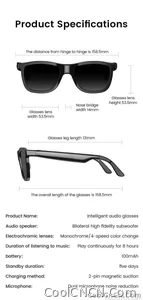 2026 New Electrochromic Lens Audio Smart Glasses Men 164+Language Translation AI ChatGPT BT Call Music Player Sunglasses Women - view 18