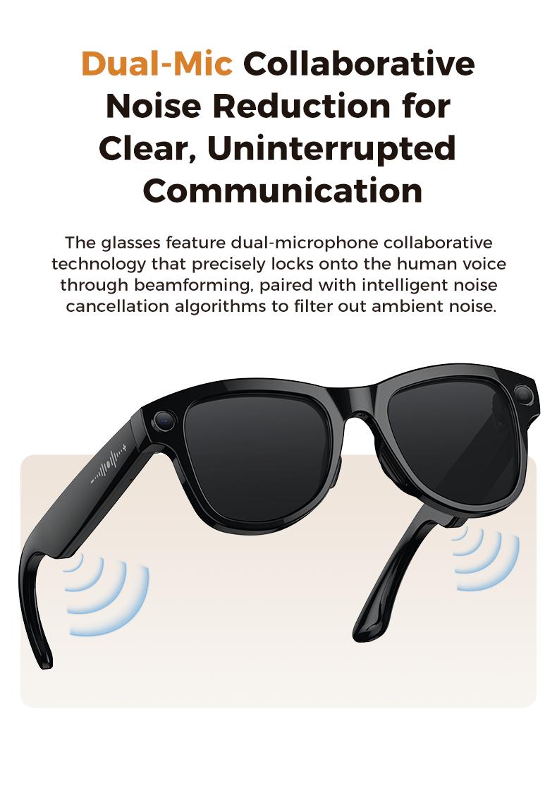 New 2026 AI Smart Glasses 1080P Camera Video Recorder Open Ear Bluetooth Audio Voice Control WiFi Sync Sports Glasses Men Use HD - gallery