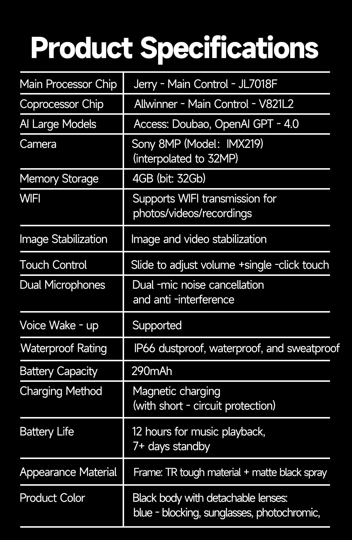 2026New 4K Ultra HD Color Change BT Call Smart Glasses AI Chat Music Player 800W Pixel Camera 1080P Video  AI Sports Glasses Men - gallery