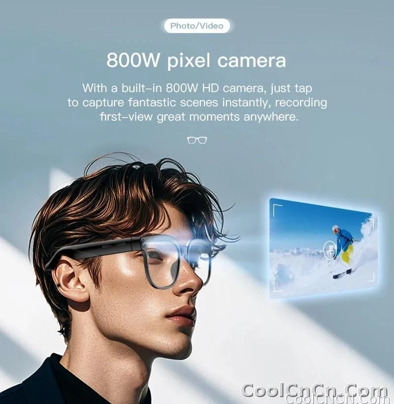 2026New 800W Pixel 4K HD Camera Smart Glasses AI Translation ChatGPT Music Play Voice Dual Microphone BT Call Sunglass Men Woman - detail