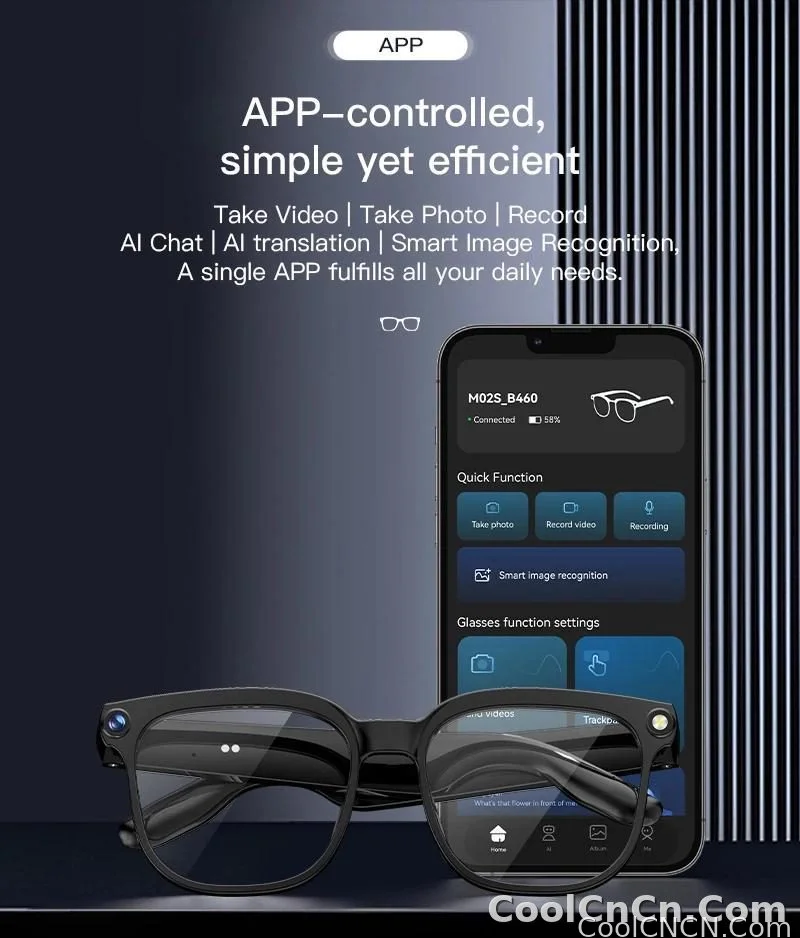 2026New 800W Pixel 4K HD Camera Smart Glasses AI Translation ChatGPT Music Play Voice Dual Microphone BT Call Sunglass Men Woman - detail