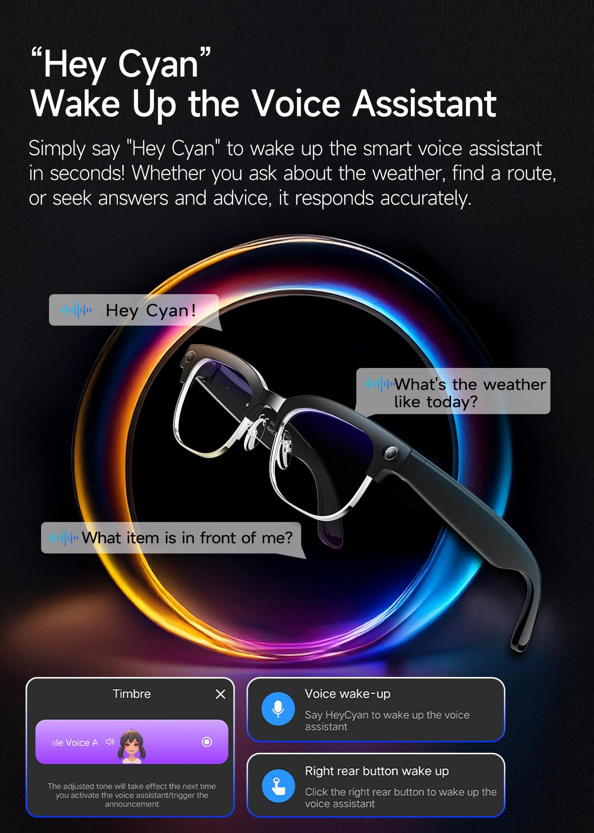 2026New AI Smart Glasses 800W Pixel Camera Various Language Translation Video Music BT Call Business 4K Color Change Glasses Men - gallery